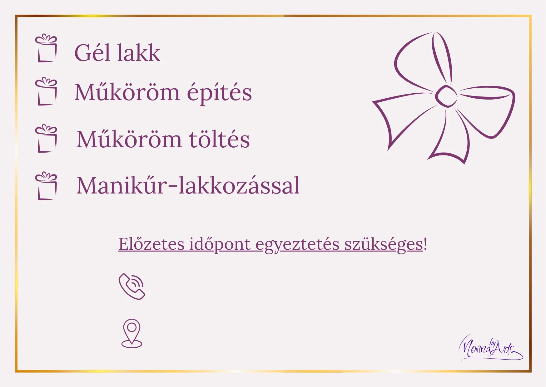 Ajándékutalvány – hátul